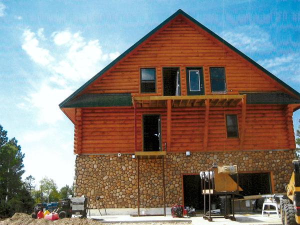 Custom Log Home at Wagon Creek, Colorado Built by Wayne Arnold Excavating, LLC in La Veta and Huerfano County